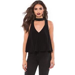 Show Me Your Mumu Black Casey Collar Tank Top Size Medium